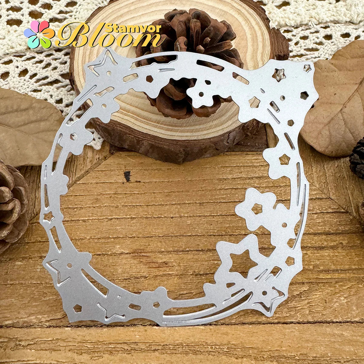 Snijmal Sterrenhemel Cirkel Frame – Decoratief Embossing en Scrapbooking Ontwerp