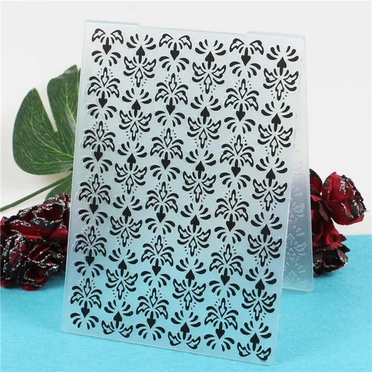 Embossing folder bloemen patroon voor kaarten en scrapbooking