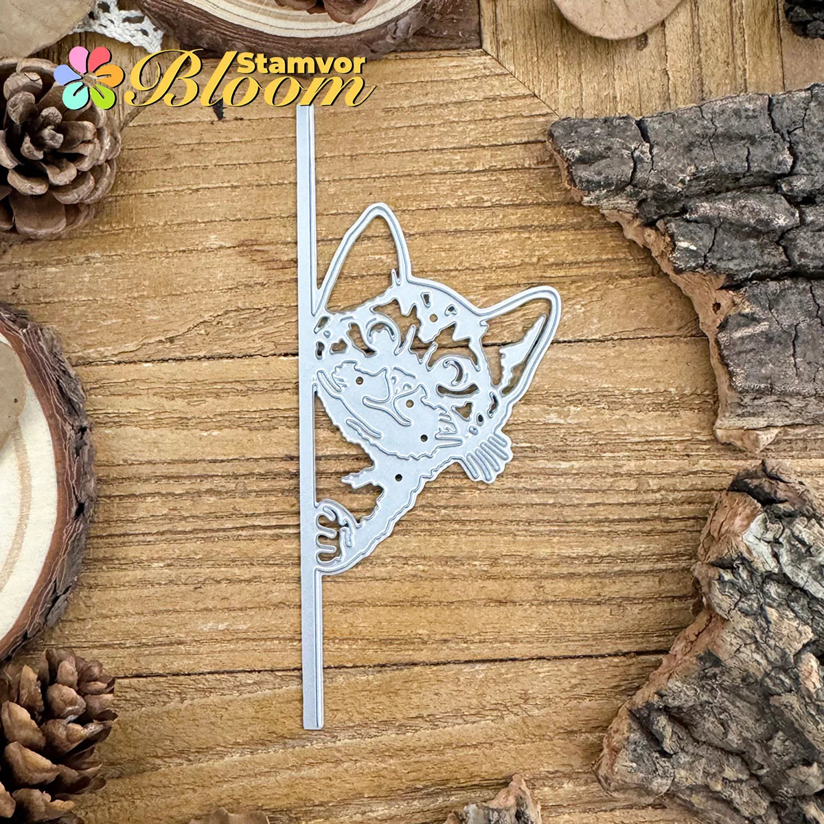 Snijmal Schattige Verstopte Kat Rand Metalen Snijmal