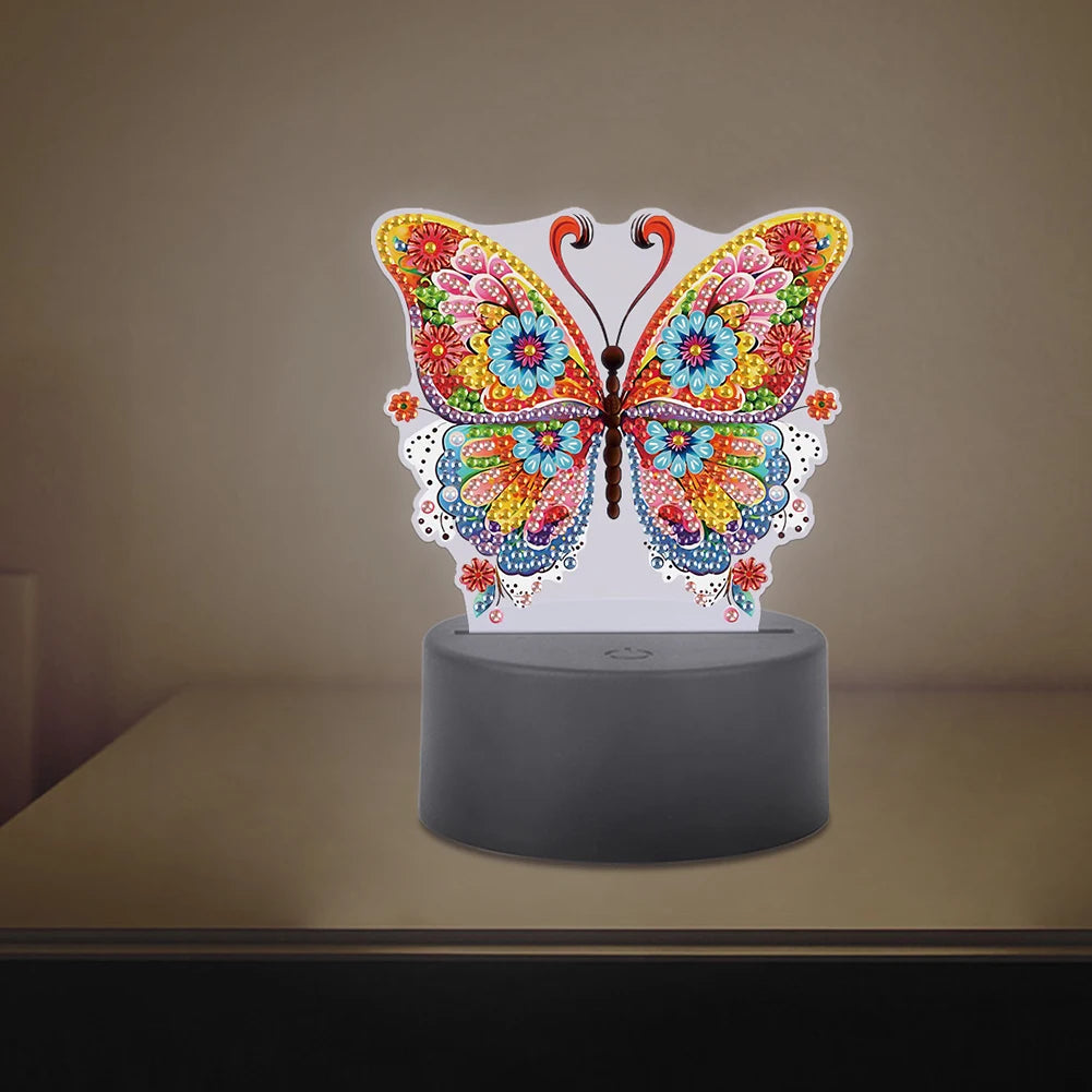 Diamond Painting Lamp met LED Verlichting – Creatieve Tafellamp met Steentjes en Uniek Design
