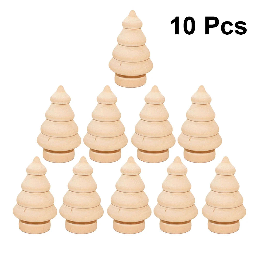 Houten figuur om zelf te kleuren/schilderen – Kerstdecoratie van hout - Kerstboom pegdoll