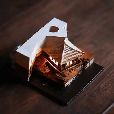 3D Papier Sculptuur Notitieblok / Scheurkalender Decoratie voor Feestdagen en Cadeaus