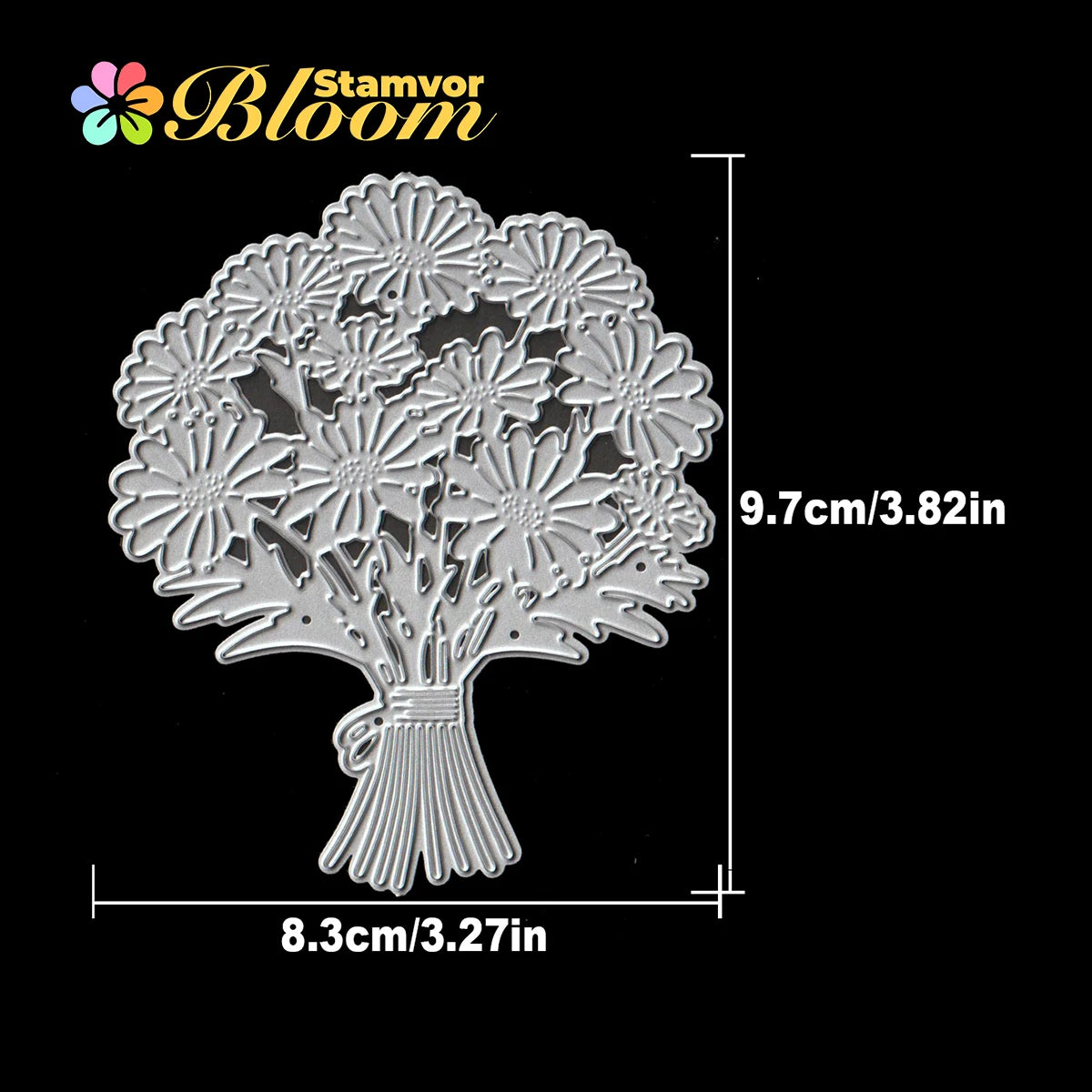 Metalen snijmal madelief boeket bloemen cadeau knutselen
