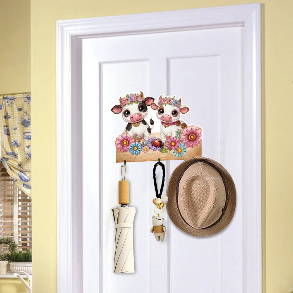Diamond Painting Kapstok/Sleutelrek met Dieren Design Wandrek