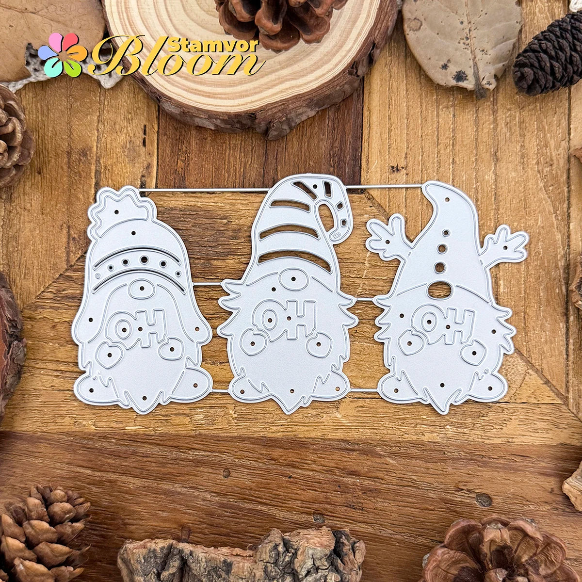 Snijmal Kerst Gnomes Ho Ho Ho voor feestelijke creaties