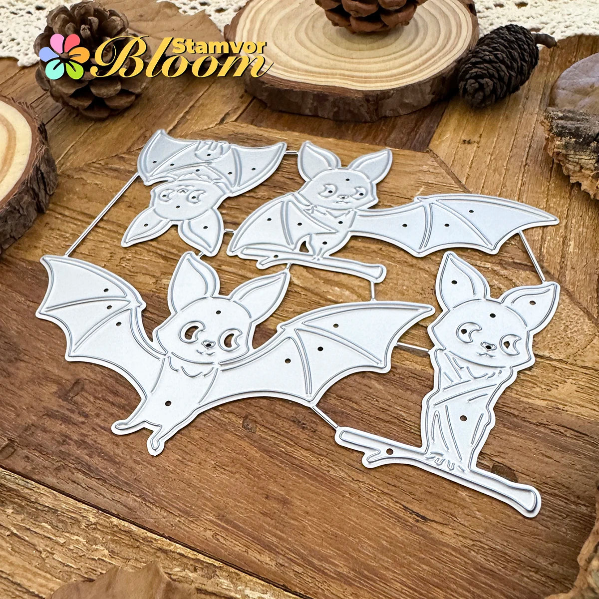 Metalen snijmal Halloween vleermuizen decoratief embossing