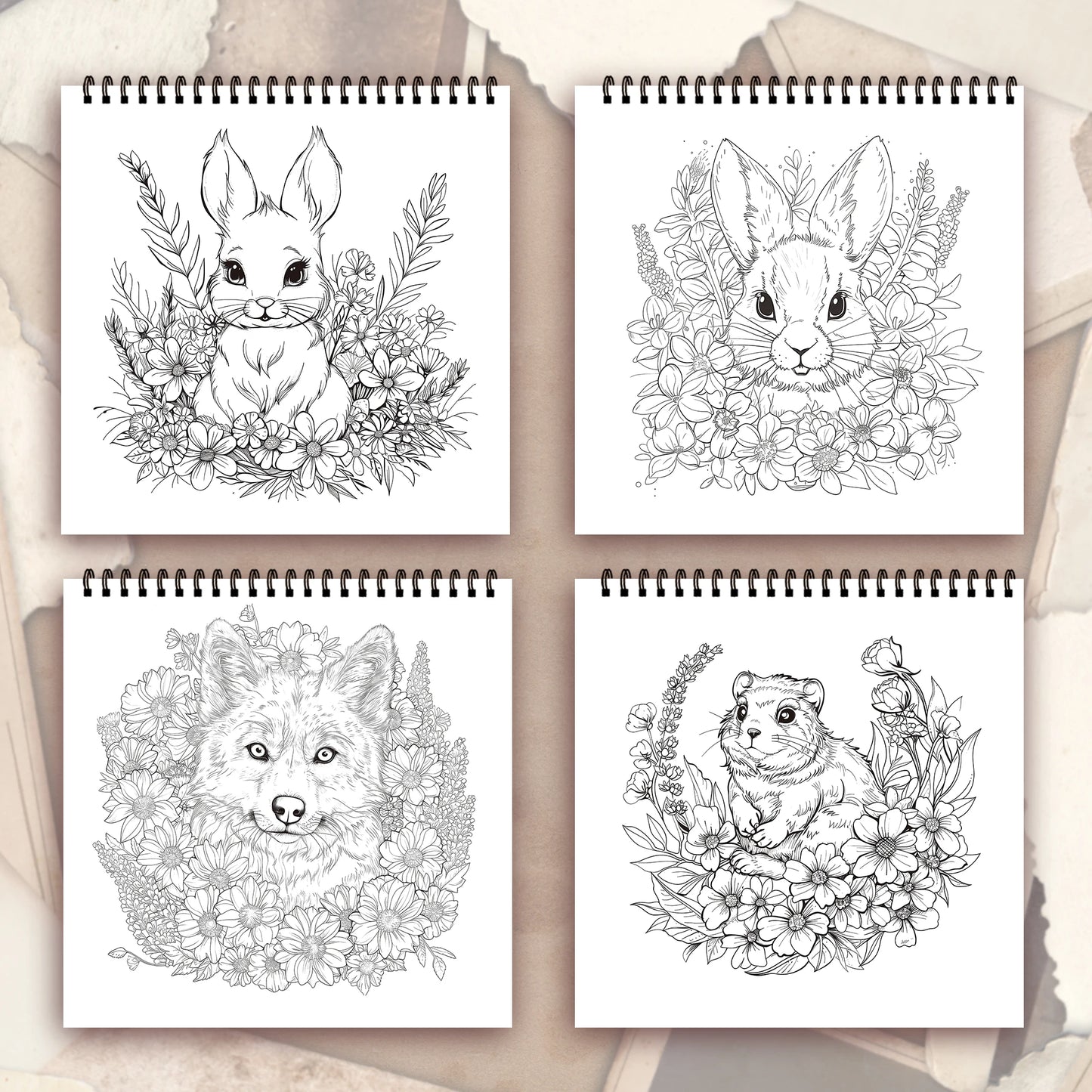 Kleurboek voor volwassenen – ontspannende kleurplaten met spiraalbinding - 005