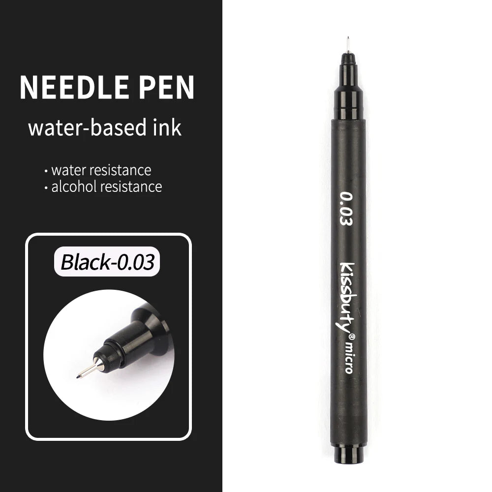 Stiften set Pigma Micron fineliners zwart/bruin met diverse puntdiktes