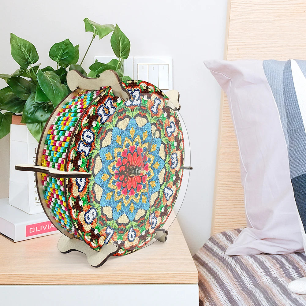 Diamond Painting Klok Mandala Crystal Art Mozaïek Wanddecoratie