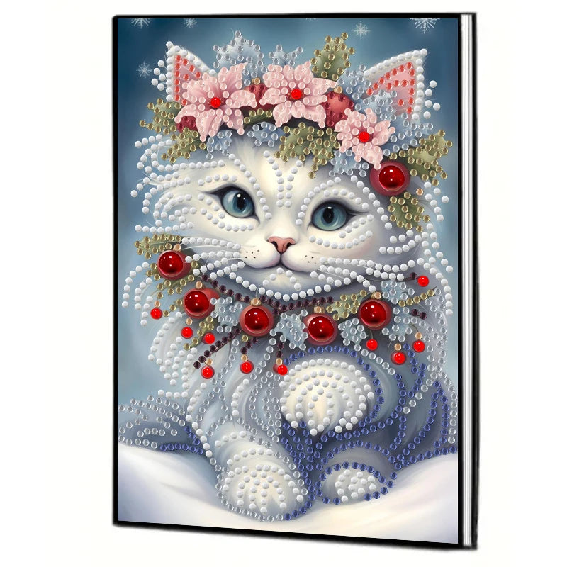 Diamond Painting Notitieboekje Katten PU Leer Kristal Design