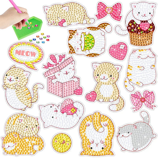 Diamond Painting Sticker set - Schattige Poezen