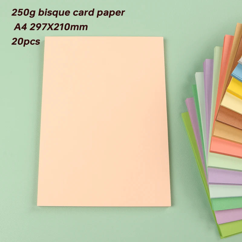 Papier voor plakboek en kaarten maken A4 250g gekleurd karton