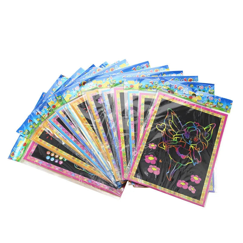 Krastekeningen set magisch tekenpapier met pen voor kinderen