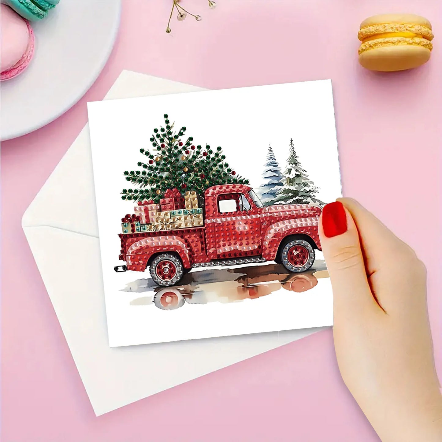 Diamond Painting Kerstkaarten set 6 stuks voor kerst en nieuwjaar