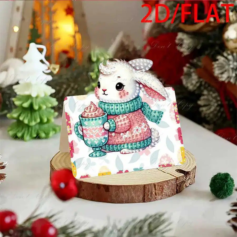 Diamond Painting Wenskaarten Pasen – Set met Vouwbare Paaskaarten