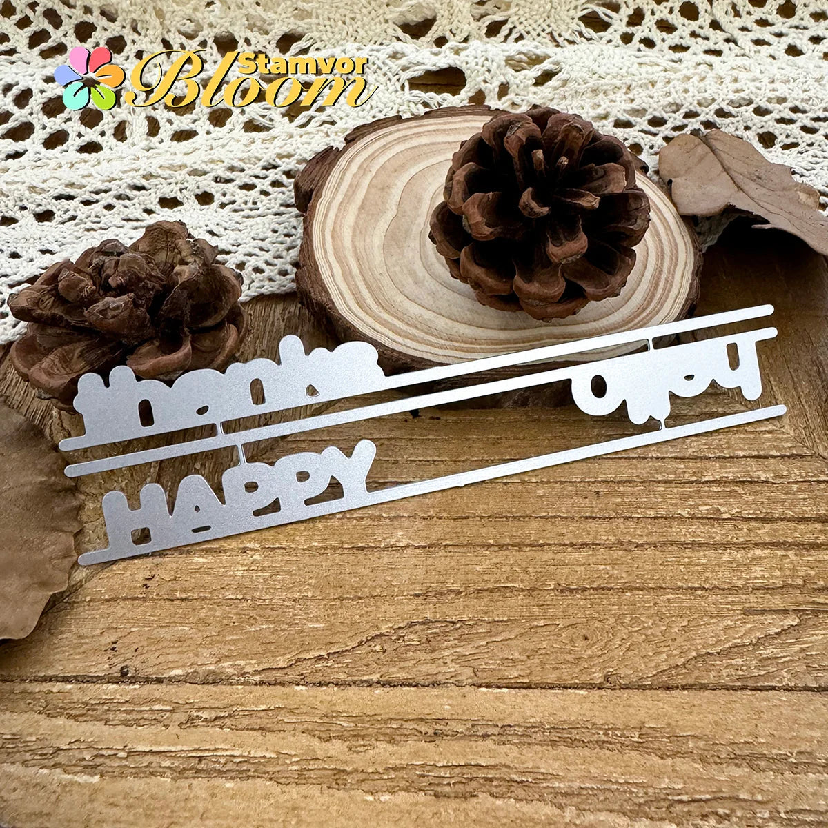 Snijmal Tekstwoorden en Rand voor Scrapbooking en Kaarten