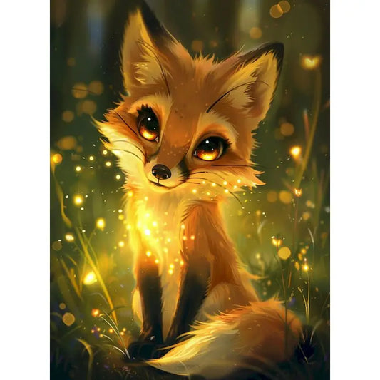 Schilderen op nummer Dieren - Schattig vosje op canvas met of zonder frame - 9958149