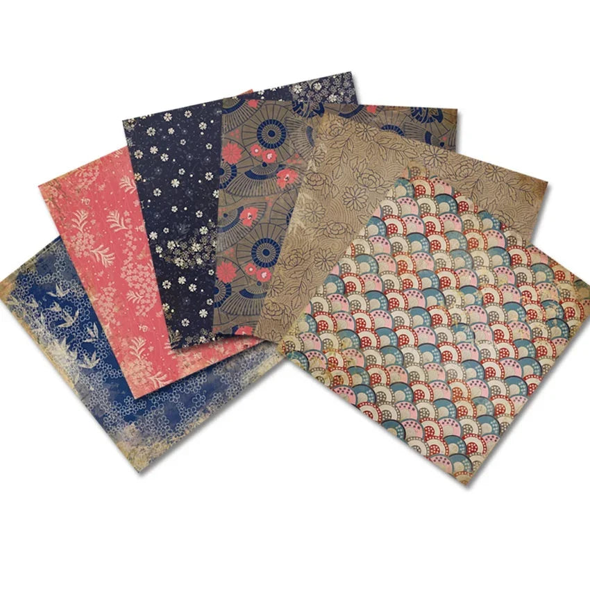 Papier voor kaarten maken & plakboek – Vintage Japanse stijl set