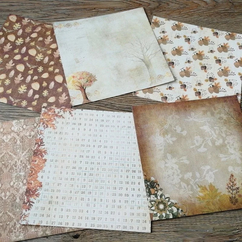 Papier voor kaarten maken of scrapbook – Autumn Garden design set