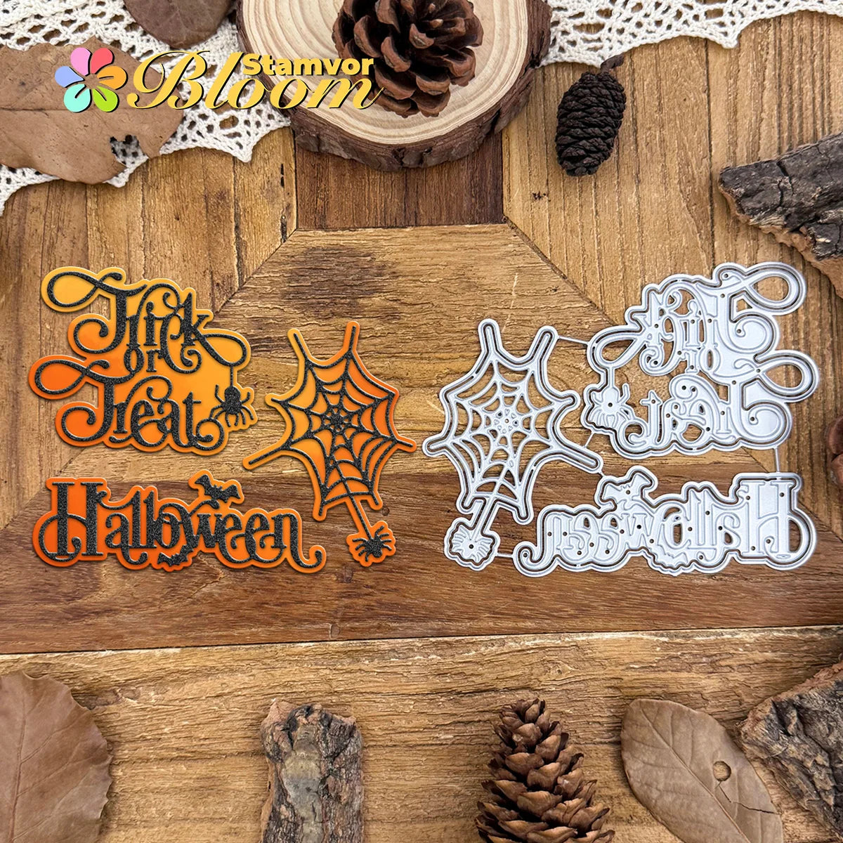 Metalen snijmal voor Kaarten maken en Scrapbook Halloween teksten