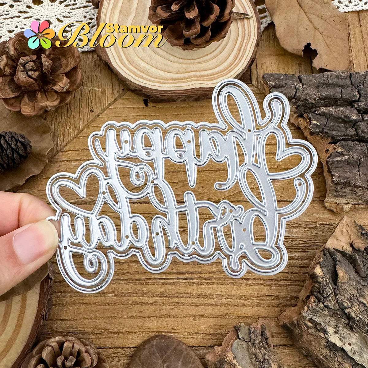 Snijmal Lovely Layers Happy Birthday Woorden voor Kaarten en Scrapbooking