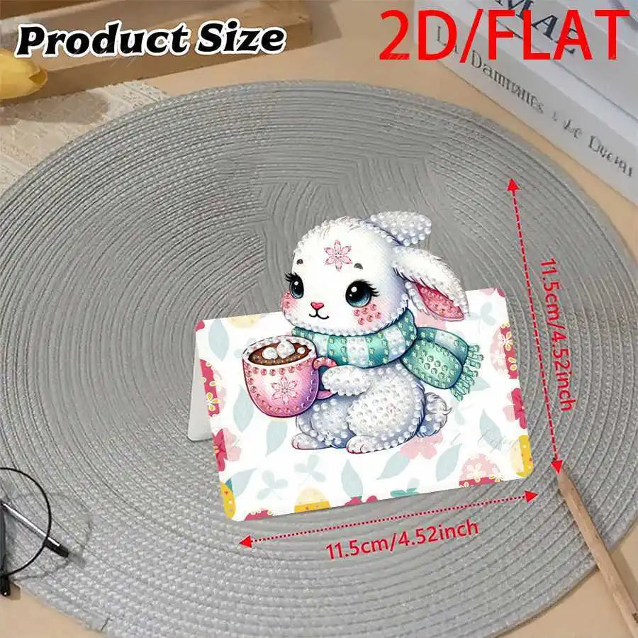 Diamond Painting Wenskaarten Pasen – Set met Vouwbare Paaskaarten