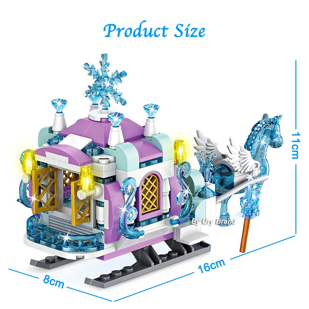 Bouwpakket Koninklijke Paardenkoets met Prinses en Rozen – Luxe Speelset