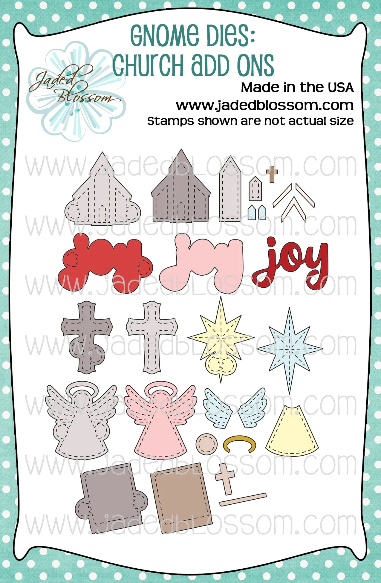 JB Collections Gnome add on snijmallen set voor creatieve kaarten en tafereeltjes - Naar de kerk