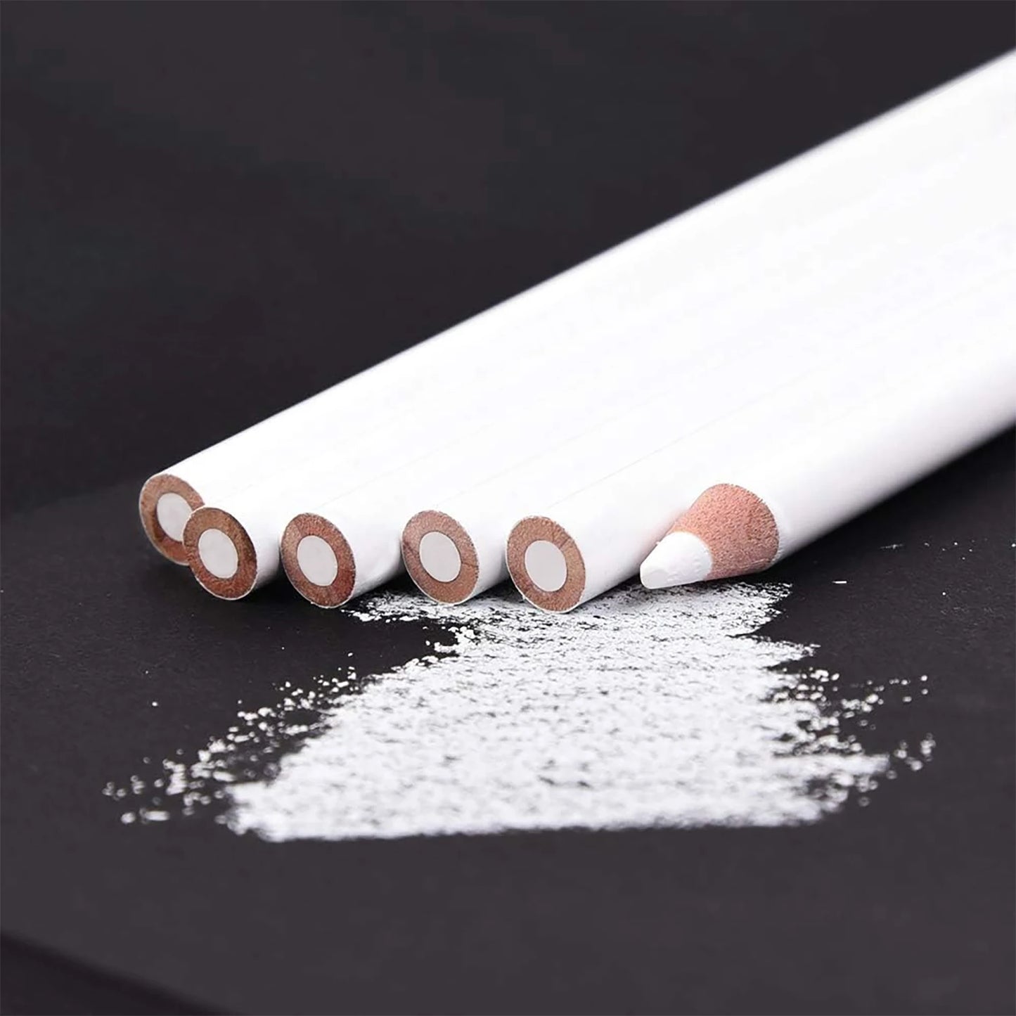 Potloden set wit houtskool – 6 stuks voor schets en highlights