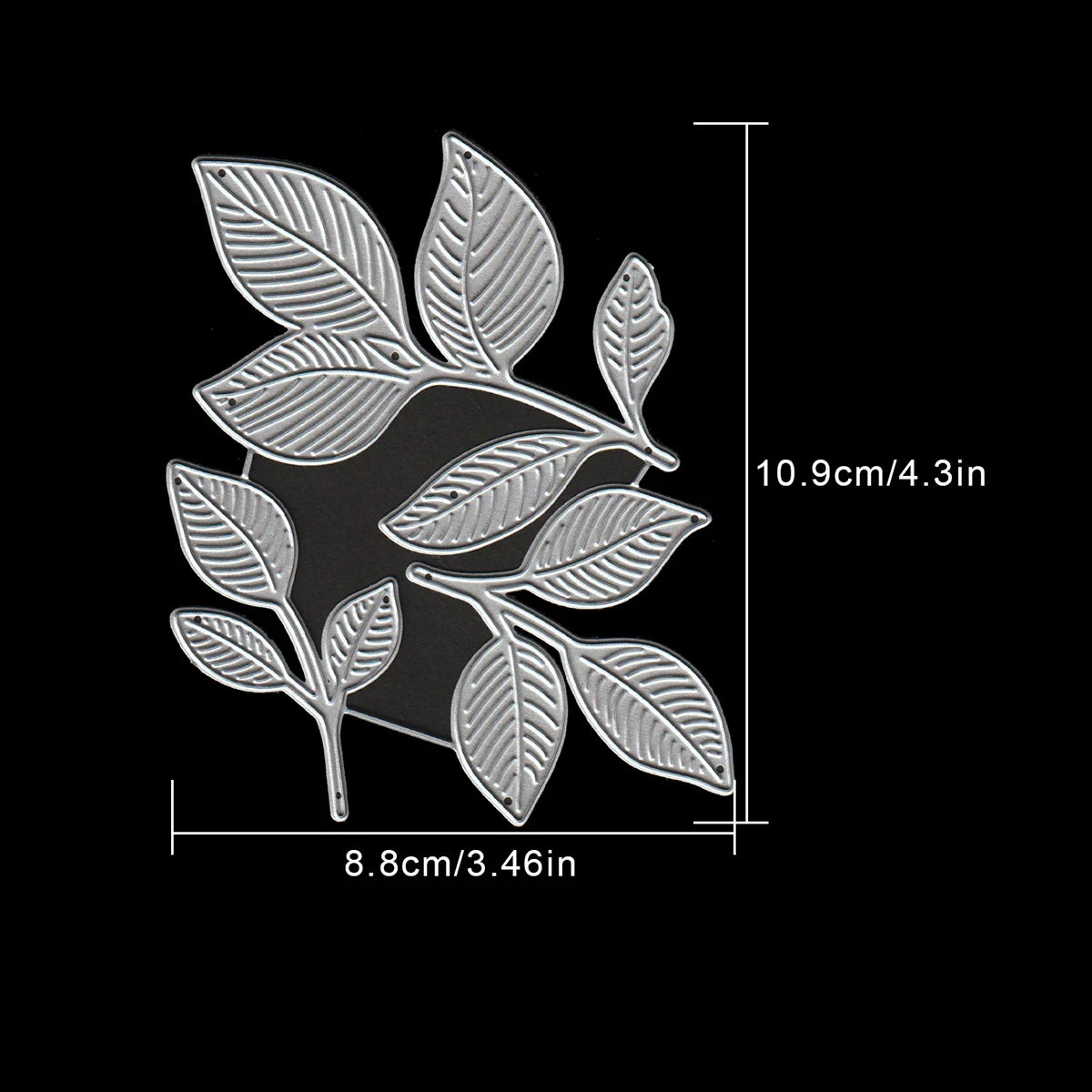 Metalen snijmallen bladeren en takken boom embossing set