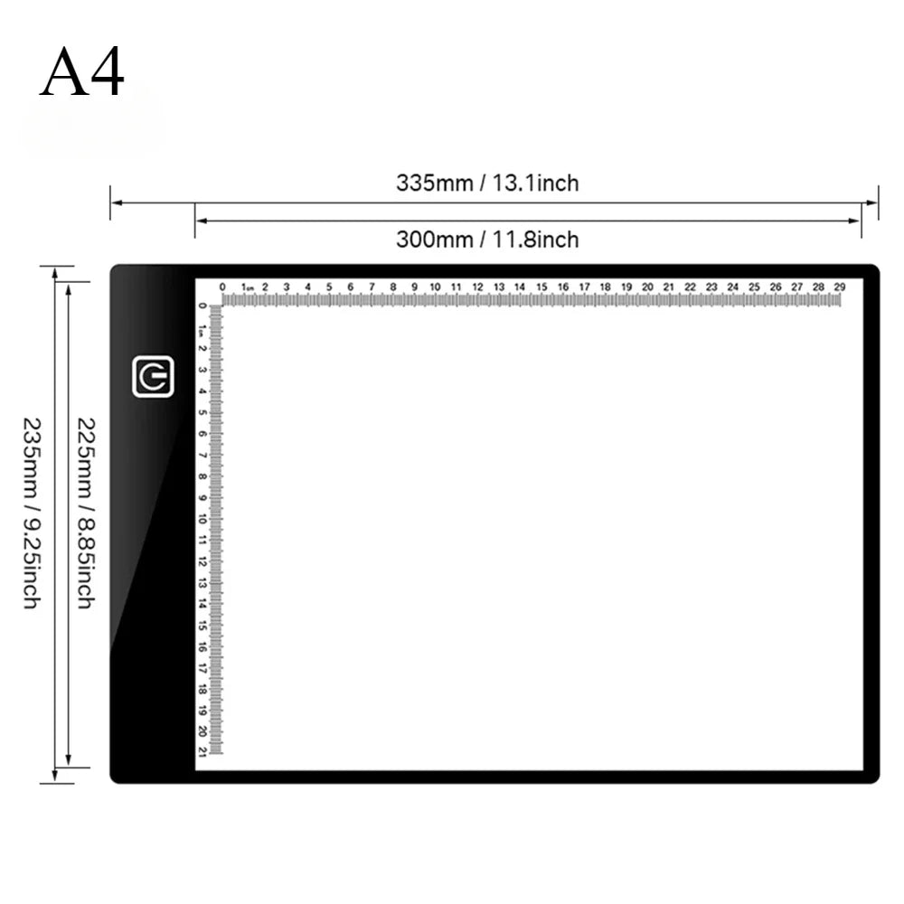 Diamond Painting Ledlamp A3/A4 Lichtpad met 3 Lichtstanden Tracing Board