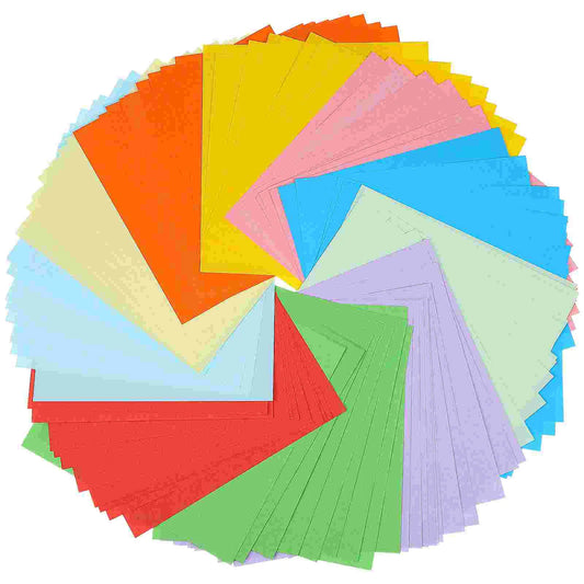 100 Vellen Gekleurd Origamipapier – Vierkant en Pastelkleurig