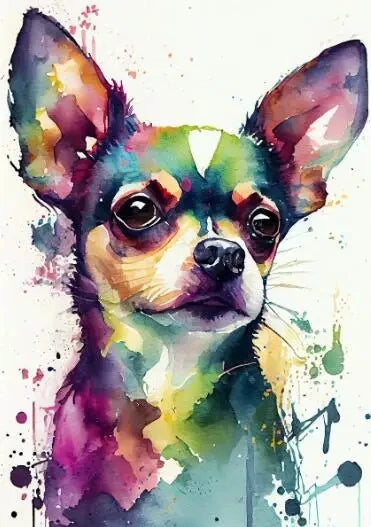AB Diamond Painting met Fairy dust steentjes Chihuahua