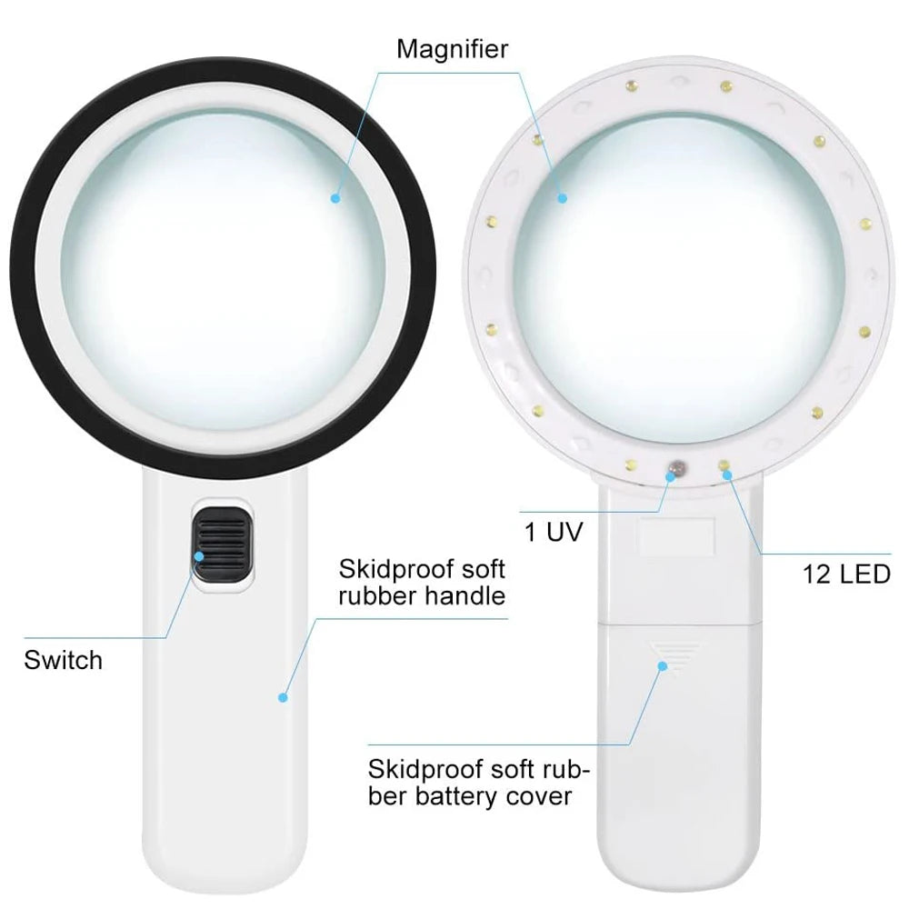 Diamond Painting Loeplamp met Handheld Vergrootglas en LED Verlichting