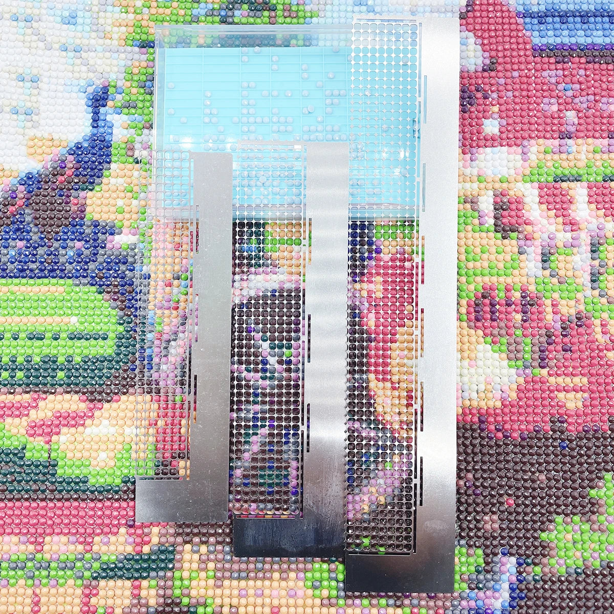 Diamond Painting steentjes raster RVS liniaal met 240/360/520 vakjes