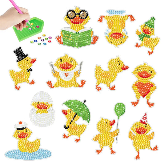 Diamond Painting Sticker set - Schattige Eendjes