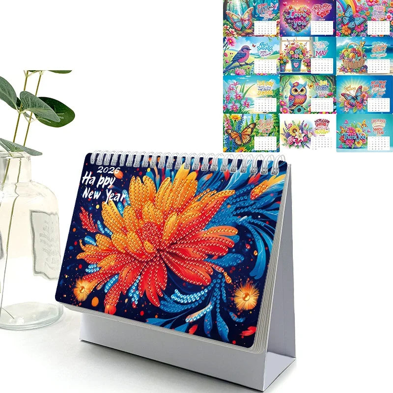 Diamond Painting Kalender met Creatieve Kunstige Steentjes voor Bureau en Thuis