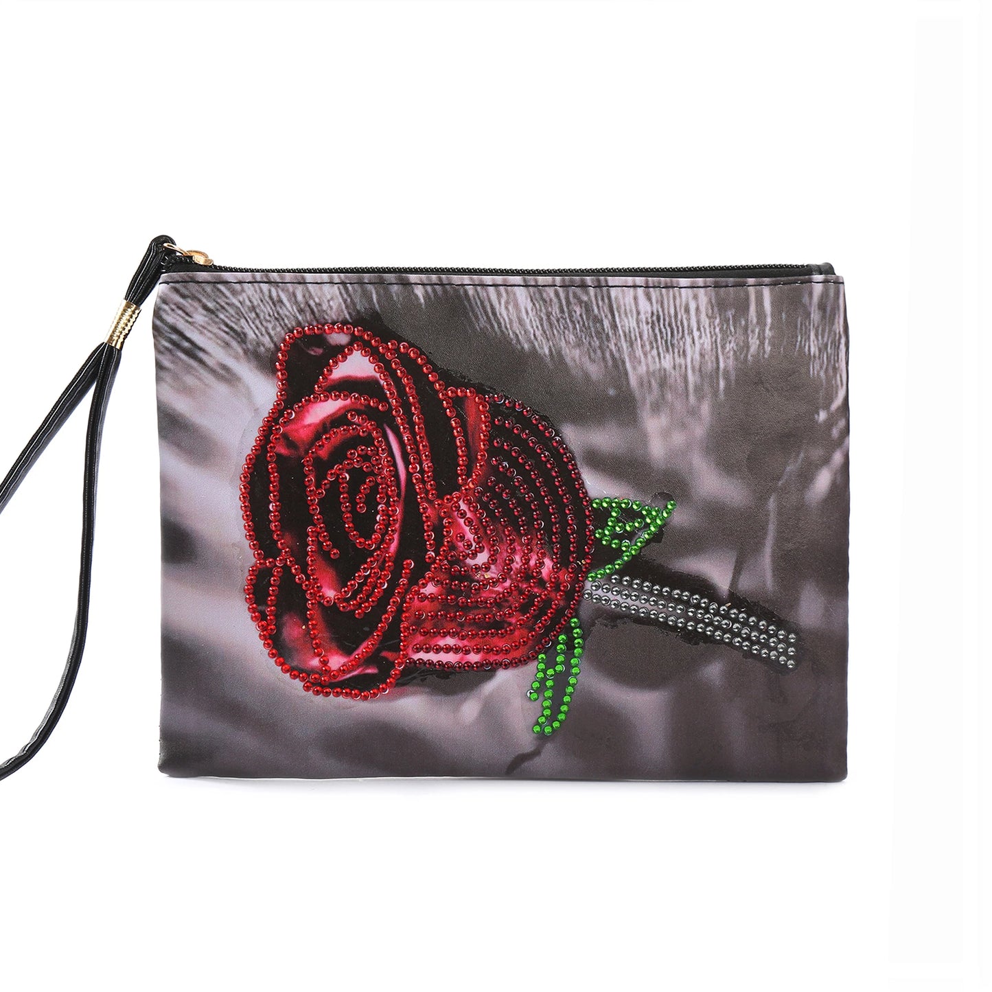 Diamond Painting Etui Vlinder en Roos Luxe Handtas met Strass