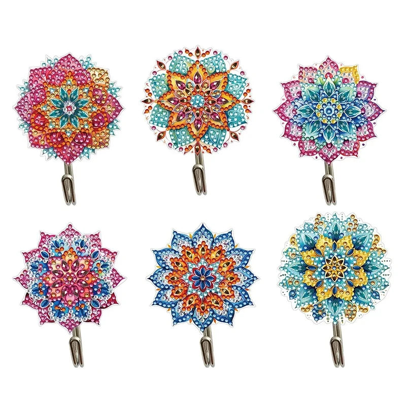 Diamond Painting Kapstok/Sleutelrek Mandala Set met Sleutelhaken