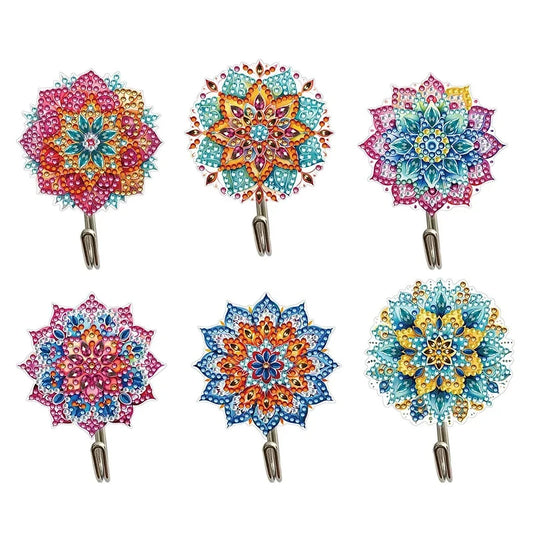 Diamond Painting Kapstok/Sleutelrek Mandala Set met Sleutelhaken