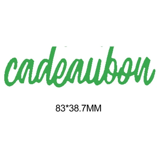 Metalen snijmal - Nederlandse teksten - cadeaubon 3