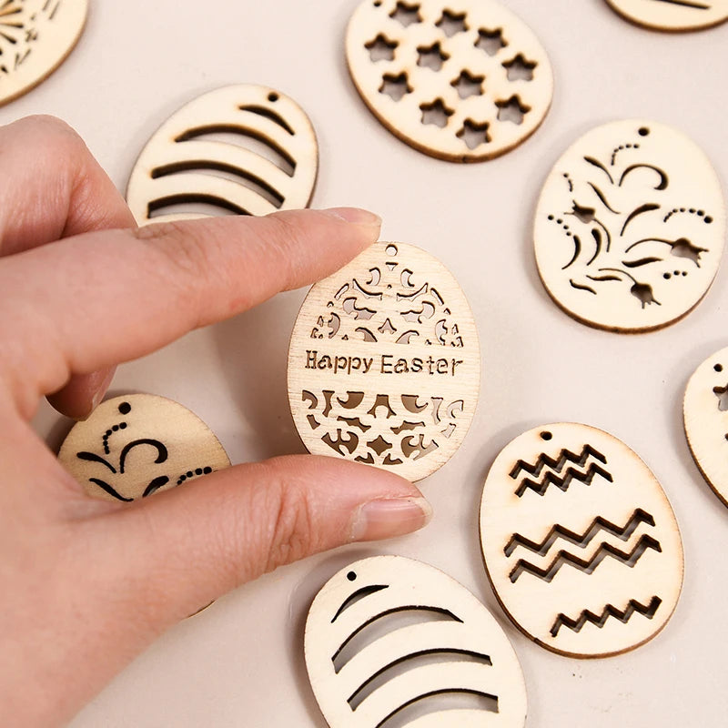 Houten Paas figuur om zelf te kleuren/schilderen paaseieren set