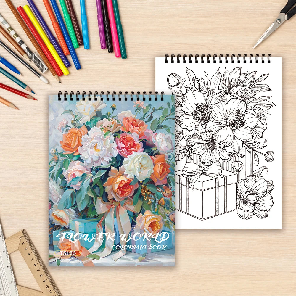 Kleurboek voor volwassenen en tieners – 30 bladen premium dik papier, ontspannend tekenplezier