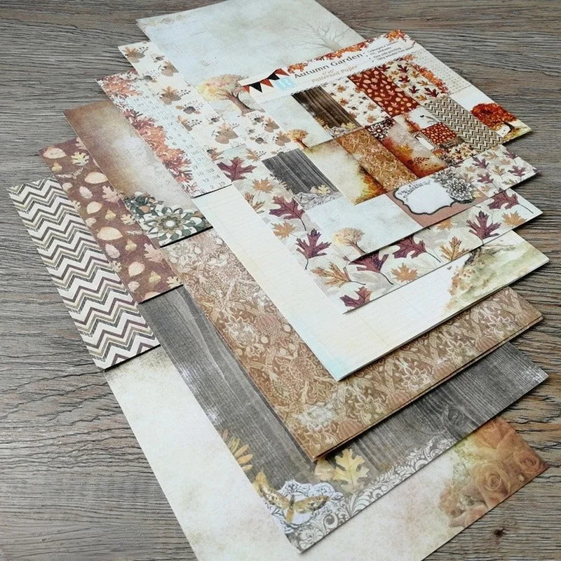 Papier voor kaarten maken of scrapbook – Autumn Garden design set