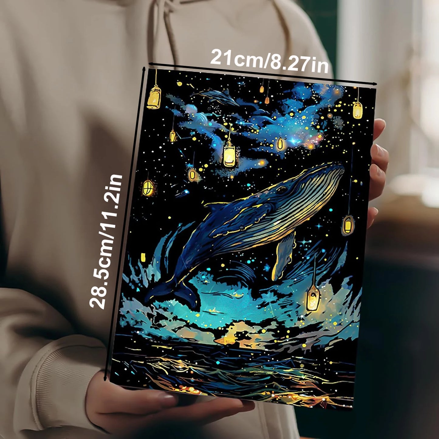 Krastekening set 4 stuks met lichtgevend effect voor volwassenen