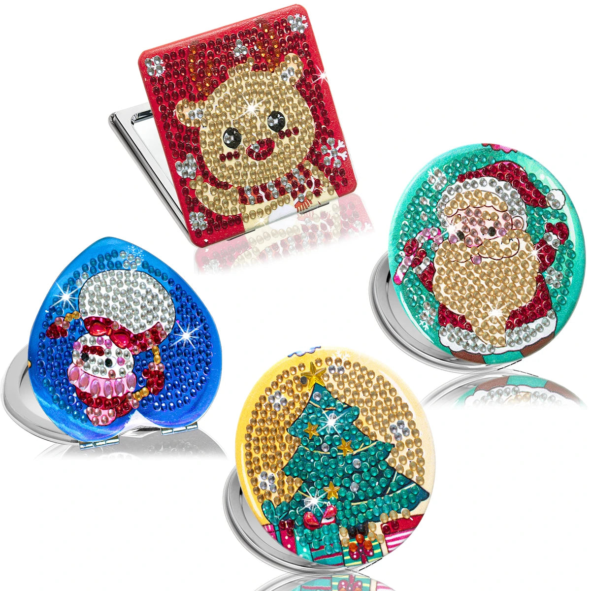 Diamond Painting Spiegel Kerst Compact Dubbelzijdig Opvouwbaar