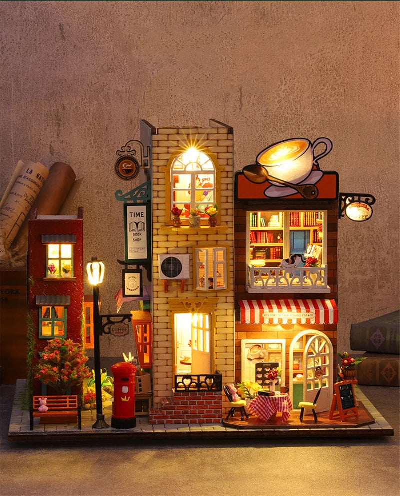 Zelfbouw Miniatuurhuisje met Verlichting – Boekhoek & Poppenhuis