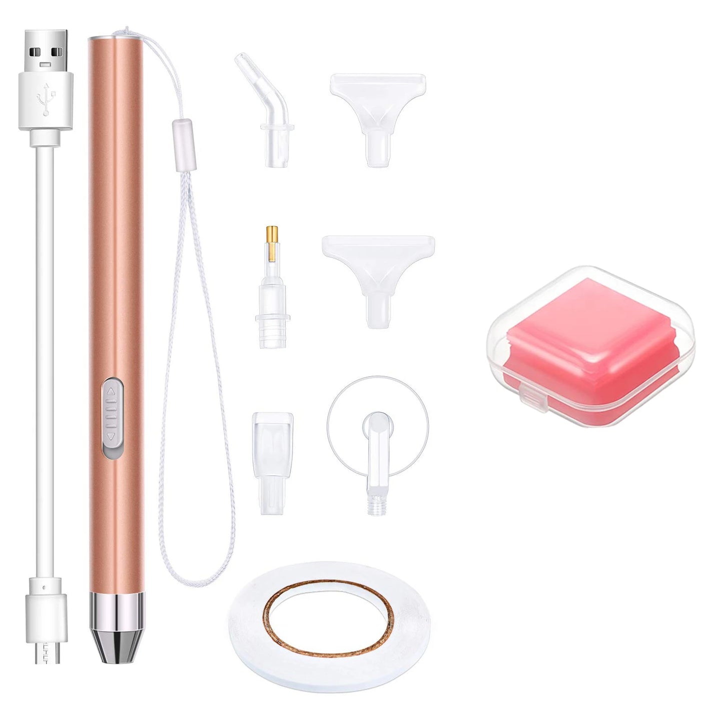 Diamond Painting Pen met verlichting - USB oplaadbaar met opzetstukken
