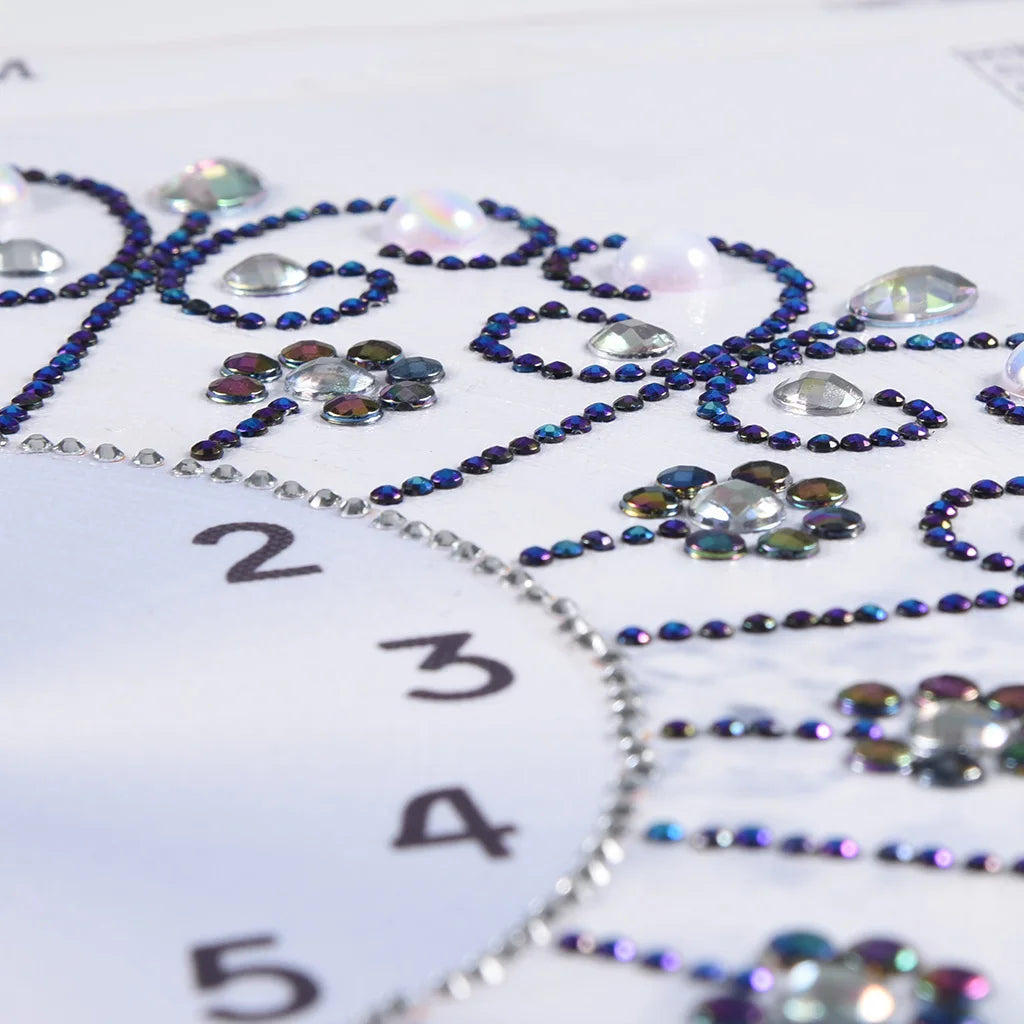 Diamond Painting Klok op canvas en uurwerk voor creatieve wanddecoratie