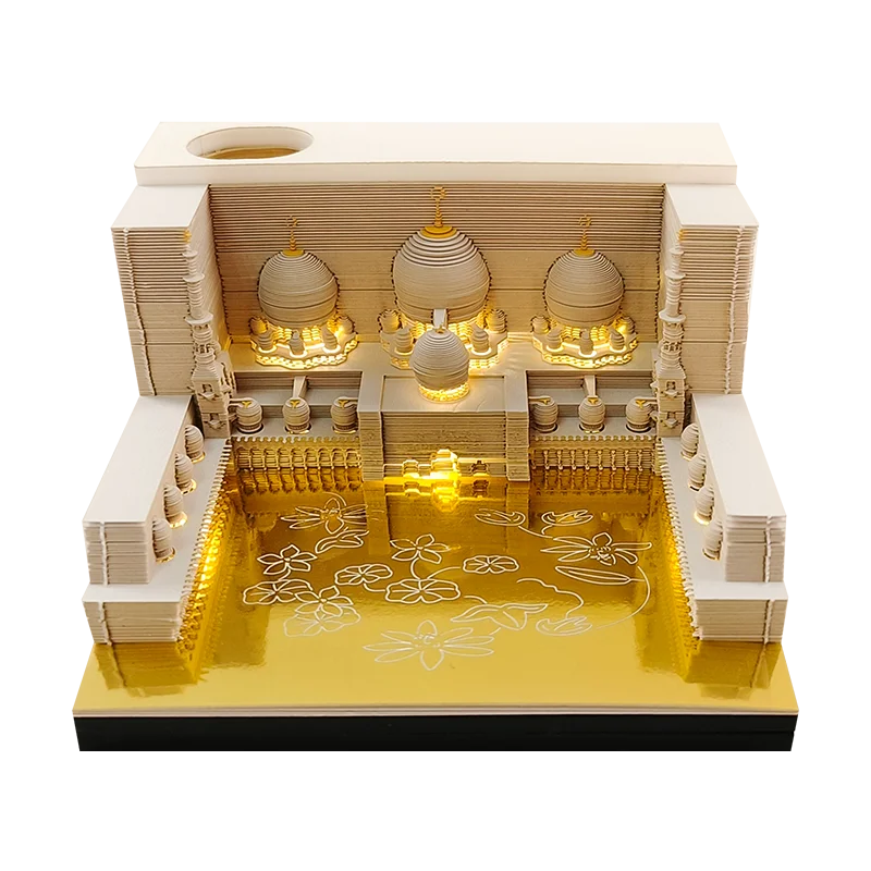 3D Papier Sculptuur Notitieblok / Scheurkalender Decoratie voor Feestdagen en Cadeaus